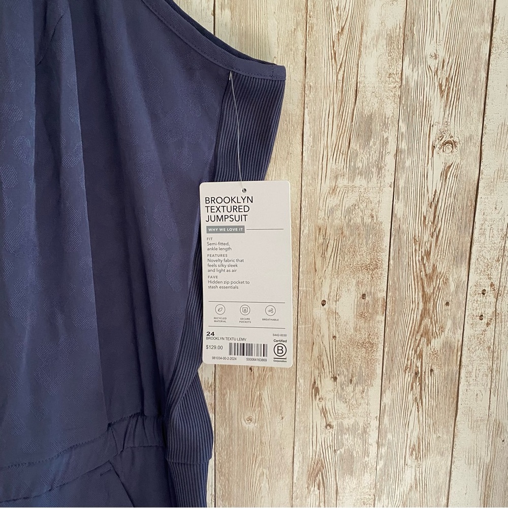 Athleta Brooklyn Textured Jumpsuit Size 24 NWT - Picture 3 of 7